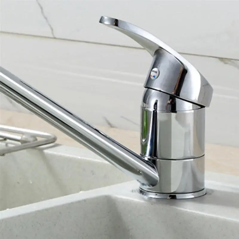 

Alloy Column Hot Cold Water Bathroom Counter Basin Copper Water Faucet Wash Basin Household Sink Faucet Home Rotatable Faucet