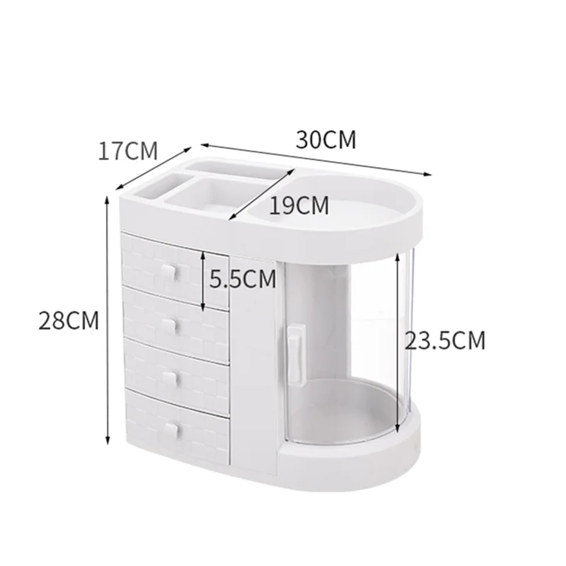 Многослойная Изогнутая Дверь роскошная коробка для хранения косметики ящик