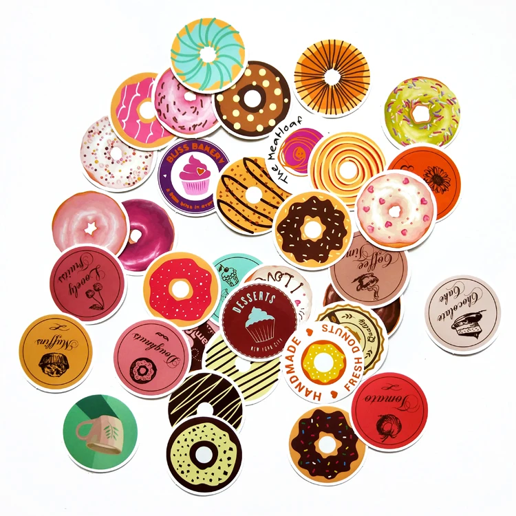 35 шт. ПВХ десерт торт выпечки автомобиля стикеры s для путешествия чемодан