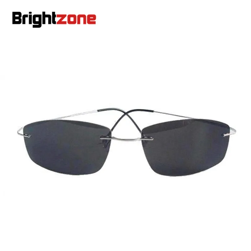 Очки солнцезащитные унисекс без оправы из титана с защитой UV400|rimless polarized