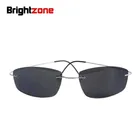 Очки солнцезащитные унисекс без оправы, из титана, с защитой UV400