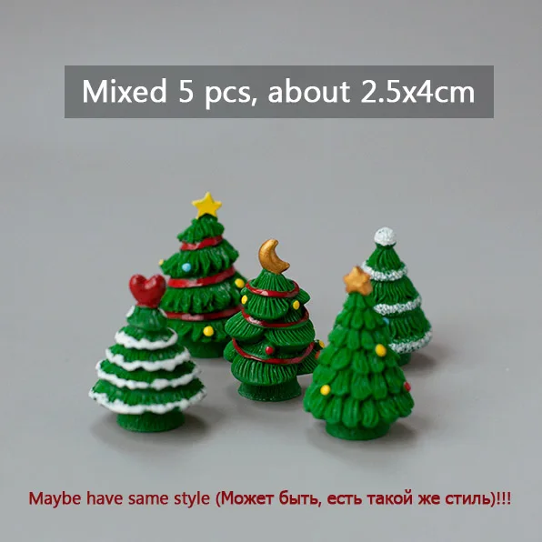 

Миниатюрная Рождественская елка BAIUFOR, Дед Мороз, снеговики, Подарочная коробка, аксессуары для террариума, декор для кукольного домика Волшебные садовые фигурки