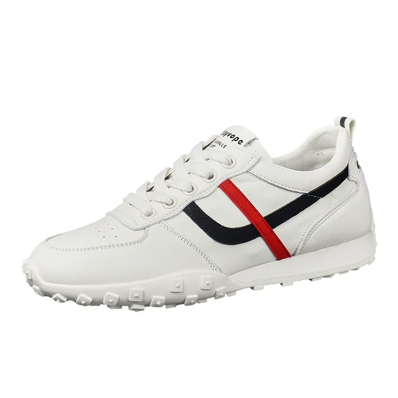 

2021 spring leather color matching small white shoes women's low top flat shoes casual breathable sports casual shoes