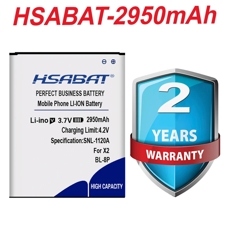 HSABAT новый аккумулятор 2950 мАч BL-8P для UMIX2 VOTO X2 V5 DNS S5002 BL8P BL 8P Быстрая доставка |