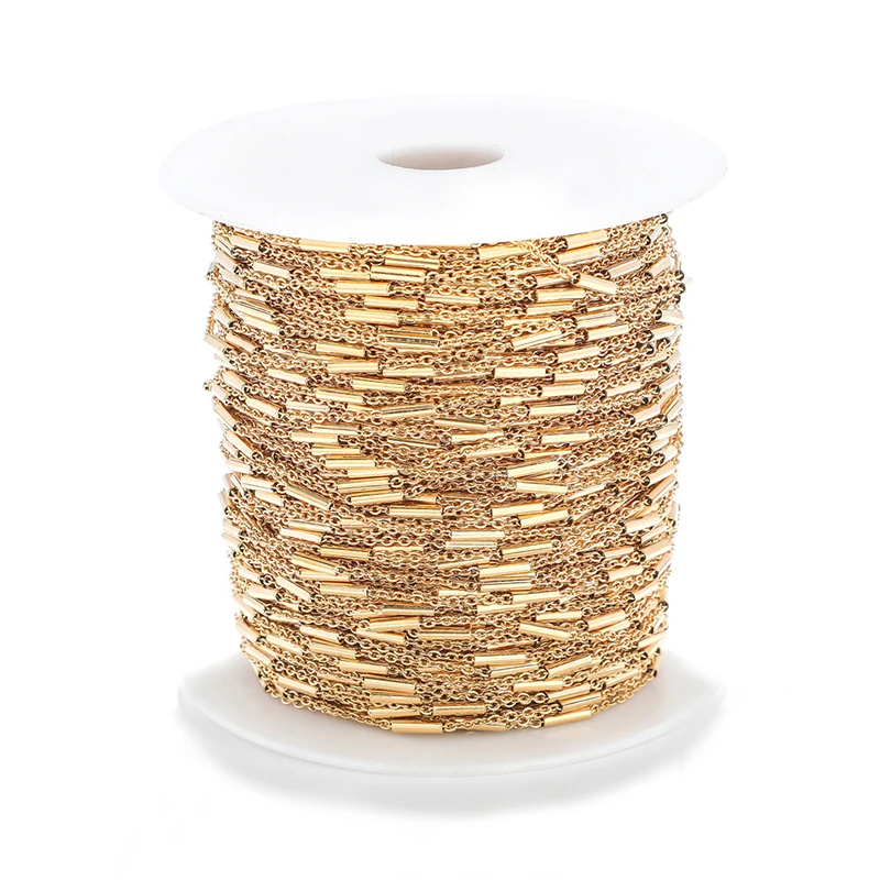 

Hobbyworker Stainless Steel Gold Plated Chain for DIY Jewelry Necklace Making