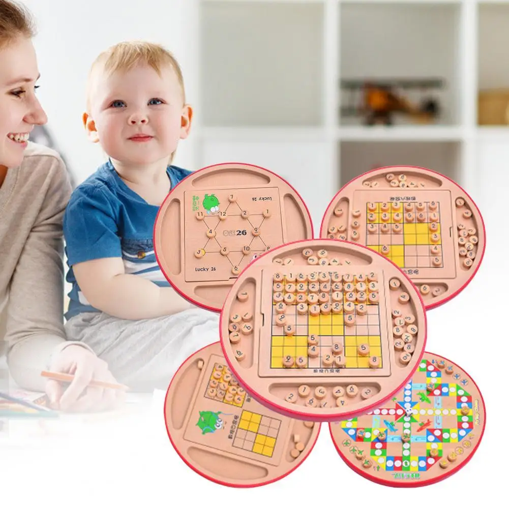 

1 Set Games Fine Workmanship Multifunctional Wood Puzzle Games for Children