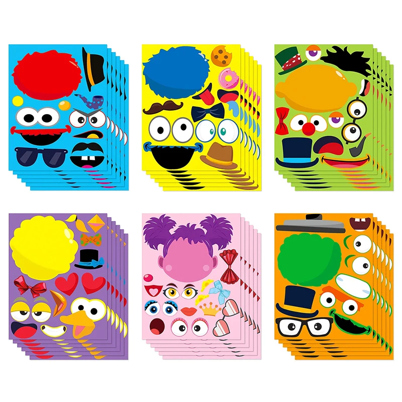 

36Pcs Sesame Cartoon Stickers Set Early Education Toy Water Bottle Laptop Luggage Guitar Room Decorations Birthday Gift for Kids