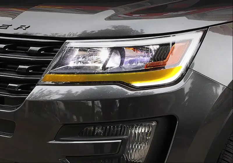 JHO наклейки для передней фары бровей для Ford Explorer Limited Sport XLT Base- внешний декор автомобильные аксессуары