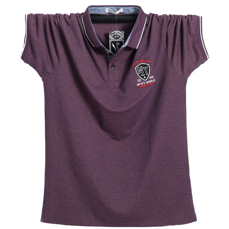 Летняя мужская рубашка поло брендовая одежда однотонная из чистого хлопка