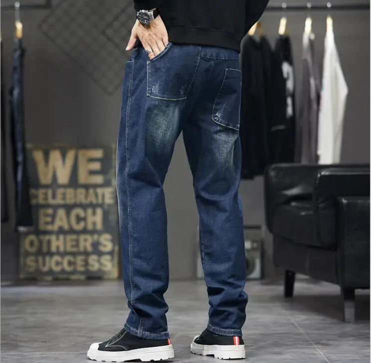Long Denim Trousers Loose Straight-Leg Jeans Size 28-44 Men Jeans Designer Classic Jeans
