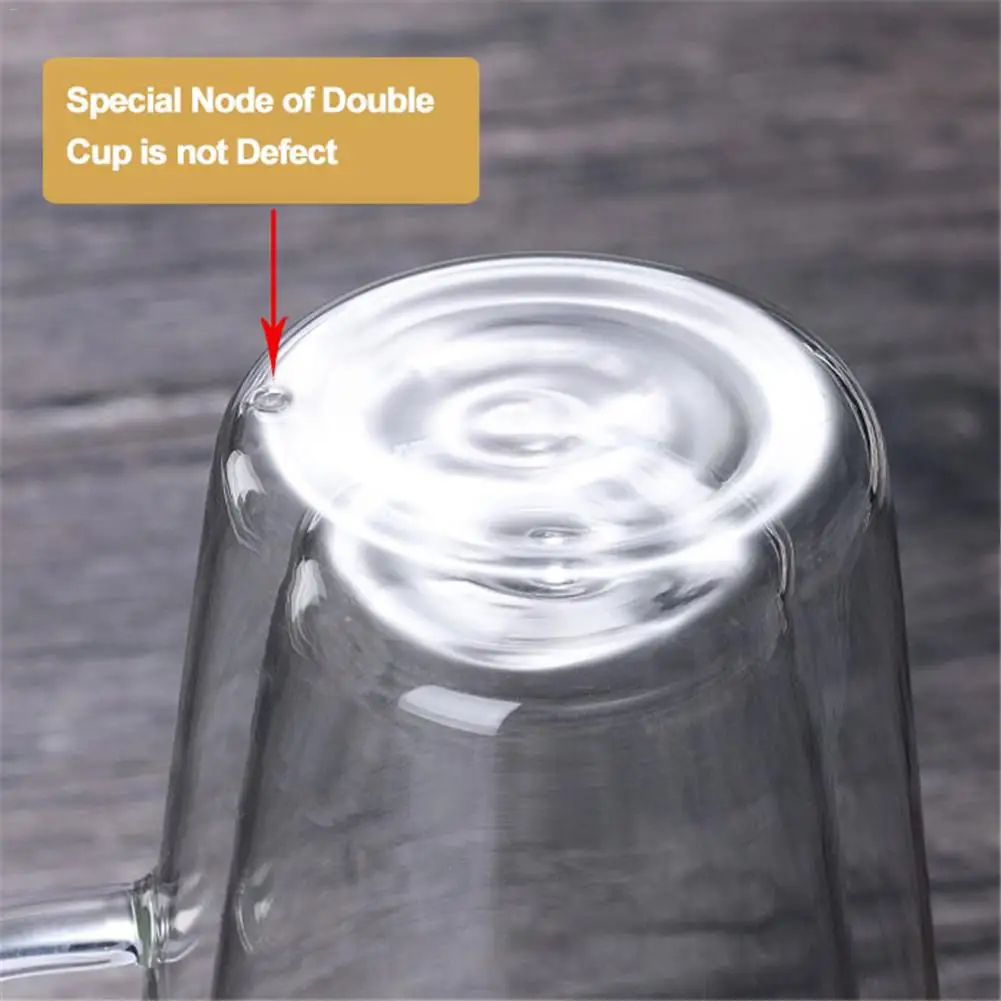 Термостойкие двухслойные Стеклянные чашки путешествия кофе чай кружка с ручкой