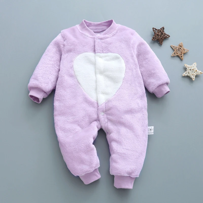 

Spring Autumn Baby Set Cute Infant Girls Clothes Jumpsuit For Boys Soft Flannel WarmNewborn Baby Clothes Newborn Rompers 0-18M