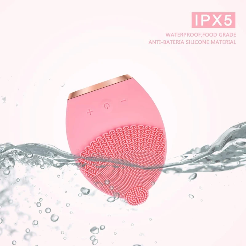 Очищающая щетка перезаряжаемая силиконовая кисть для лица массажер