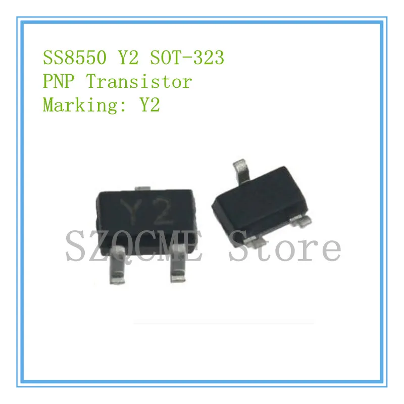 20PCS SS8550W SS8550 8550 Marking Y2 SOT-323 PNP Transistor -25V -1.5A Small volume Triode SMD | Transistors