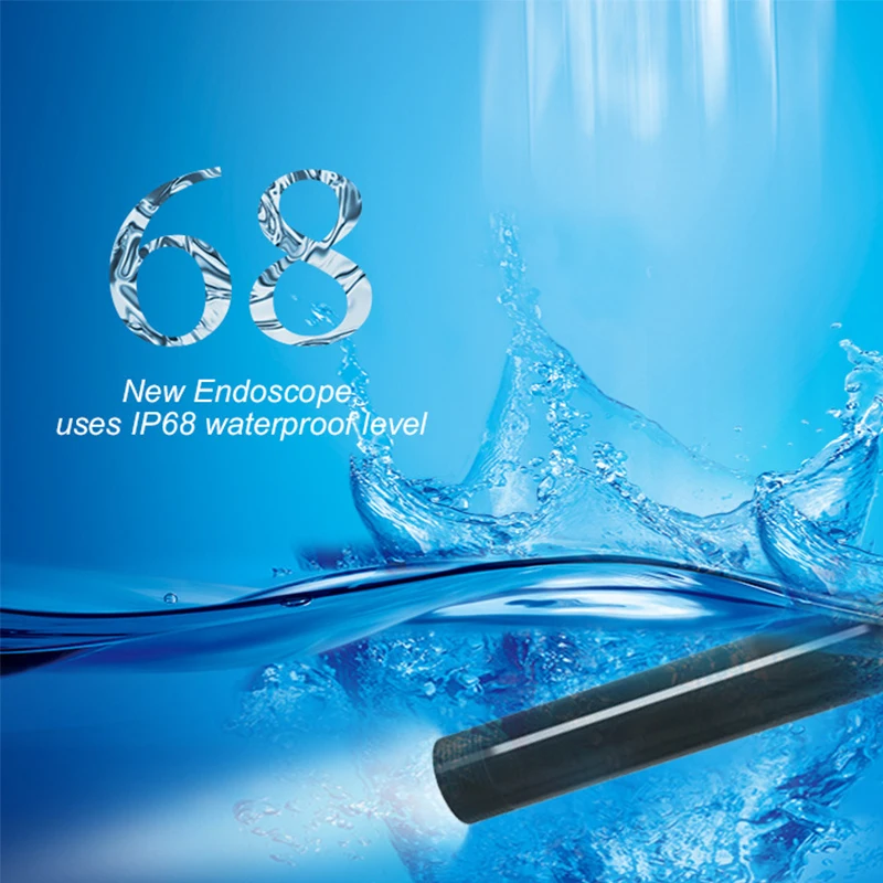 Тип C USB эндоскоп Камера 3 в 1 8 мм IP68 Водонепроницаемый змея с светодиодный 10 м