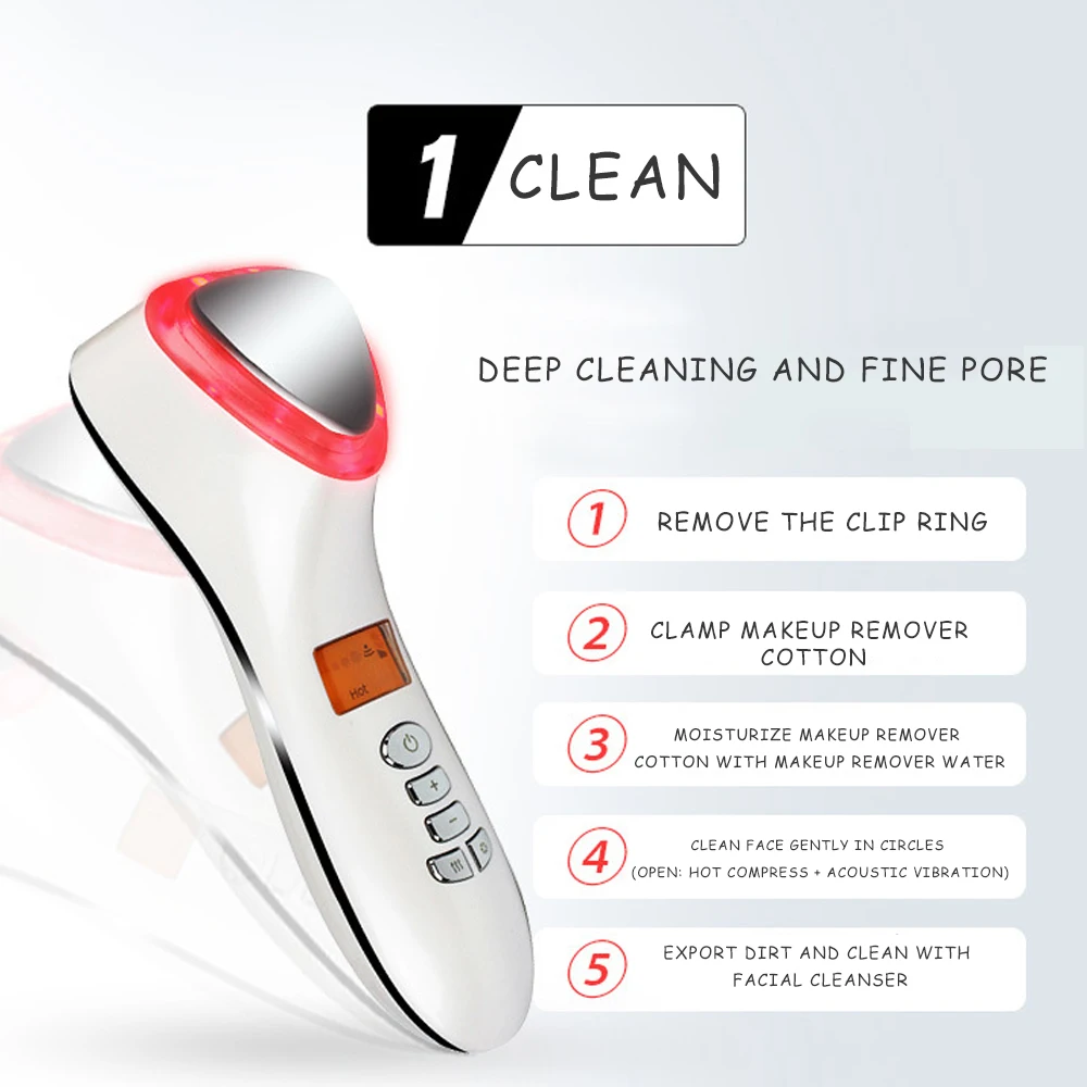 Ультразвуковой криотерапия светодиодный горяче холодный молоточек лифтинг для