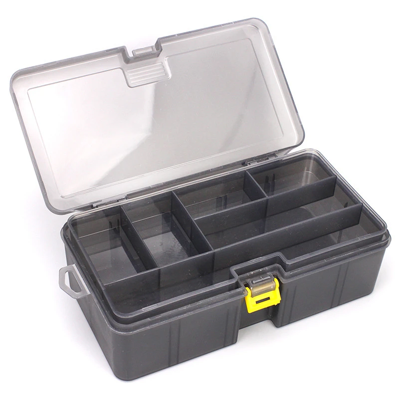 Двухслойная многофункциональная коробка для рыболовных приманок крючков