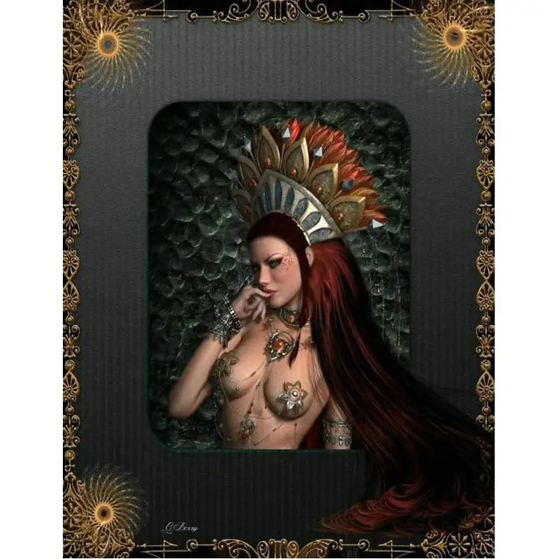 5D алмазная живопись сделай сам узор индейской женщины 3d Алмазная вышивка полная