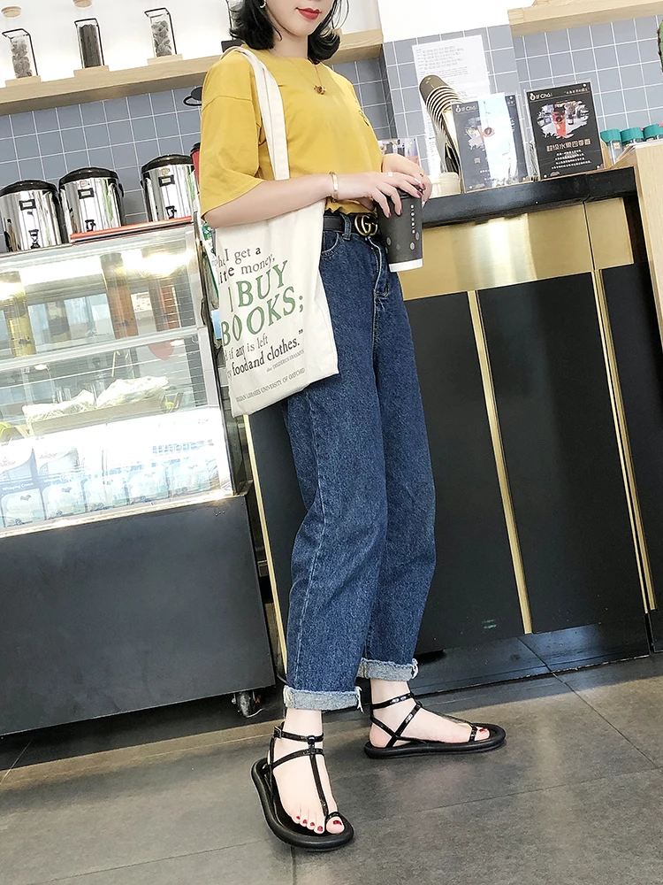 

Low Sandals Woman Leather Suit Female Beige 2021 Summer Womens Shoes Flip Flops Platform Soft Low-heeled Black Comfort Girls Fa