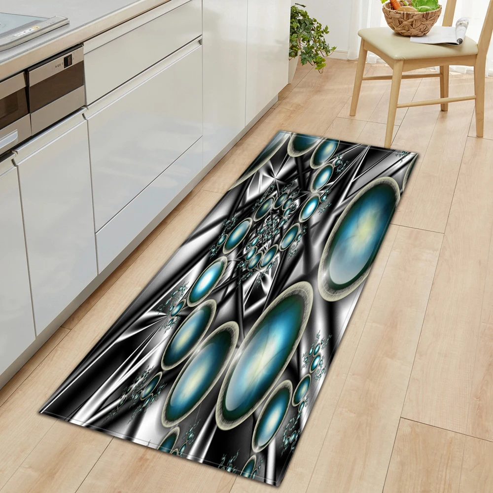 

Doormat Entrance Door Home Mat For Kitchen 3D Abstract Pattern Hallway Balcony Tatami Bathroom Carpet Decorative Anti-slip Rug