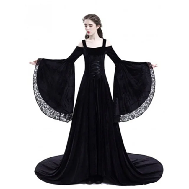 Женское платье принцессы винтажное кружевное без бретелек для карнавала