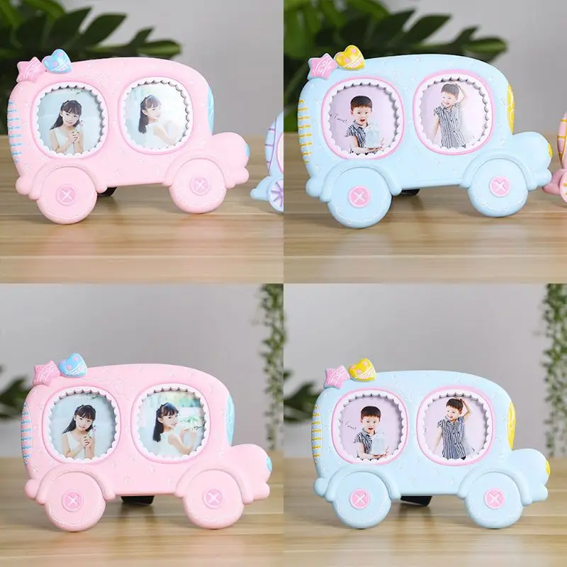 

Creative Baby Cartoon Car Shape Photo Frame Infant Year Old Growth Picture Holder Birthday Gifts Desktop Ornaments
