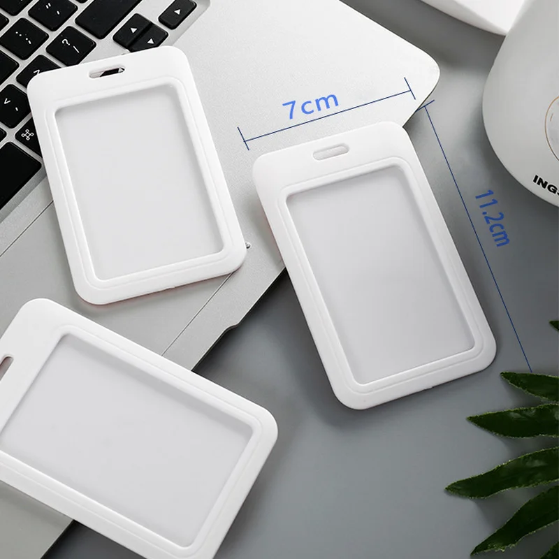 

Plastic Hard Card Badge Work ID Card Holders Plastic Protector Card Case Cover Business Credit Card Office School Supplies