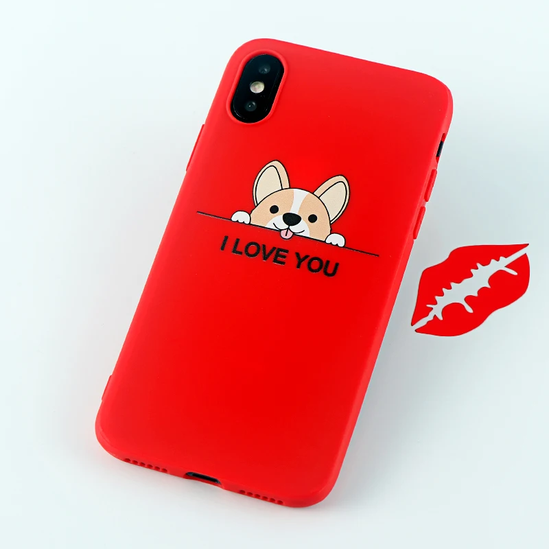 8660-red Чехол для телефона Corgi s для iPhone Pro 6s 7 8 11 Plus X XS чехол для MAX XR забавная Милая собачья попка Мягкие силиконовые приспособленные аксессуары для задней крышки - Цвет: 8660-red