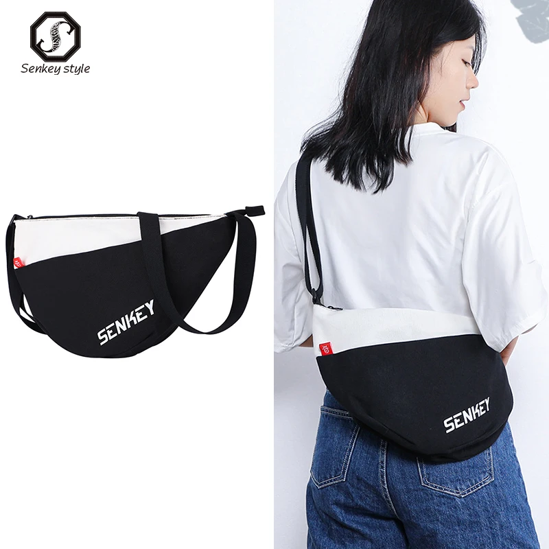 

Женская сумка-мессенджер на плечо SENKEY, модная холщовая элегантная повседневная дорожная нагрудная Сумочка через плечо, спортивный ранец
