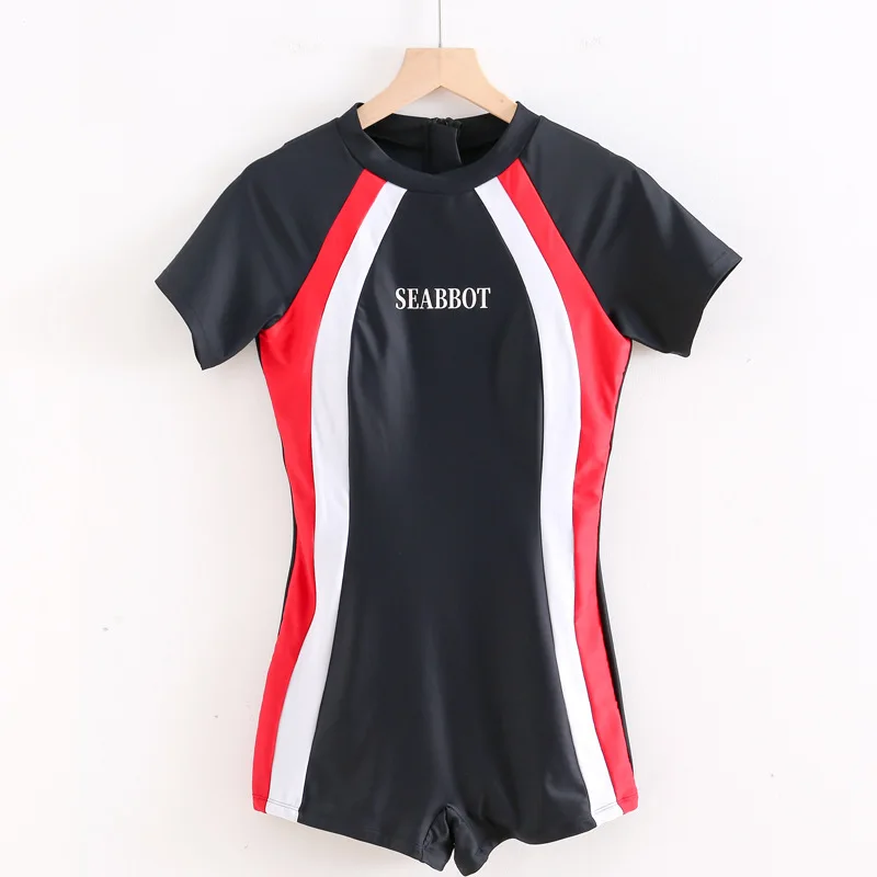 

Women's Swimsuit 2021 New Belly-Covering Slimming Conservative Student Sports One-Piece Boxer plus Size Fashion Swimwear