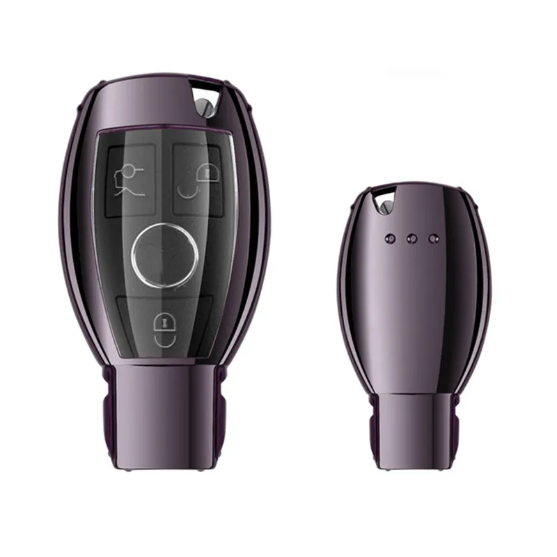 

Colorful car key cover For Mercedes Benz C E S Class W203 W204 W205 W211 W212 W213 W220 W221 W222 With Keychain