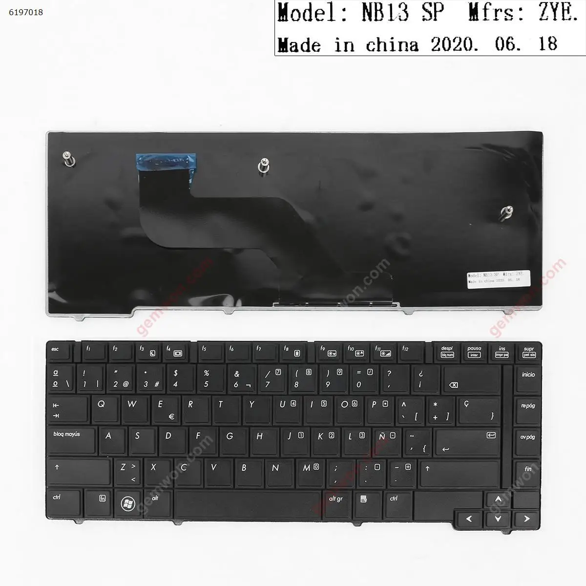 New SP Spanish Replacement Keyboard for HP EliteBook 8440P 8440W Laptop Black Without Point Stick Small Enter | Компьютеры и офис