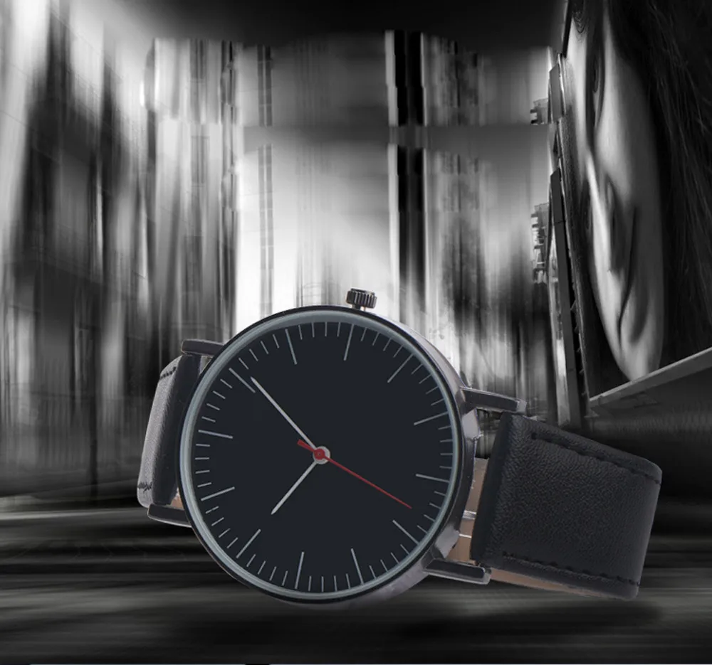 

Wok06618 New Watch Men Vintage Design Strap Analog Alloy Quartz Watch Free Shipping