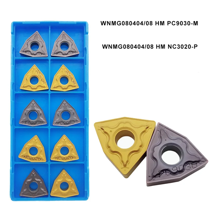 WNMG080408 HS PC9030 твердосплавные вставки WNMG 080404 HM NC3020 лезвие из нержавеющей стали резак токарный станок с ЧПУ внешний токарный инструмент