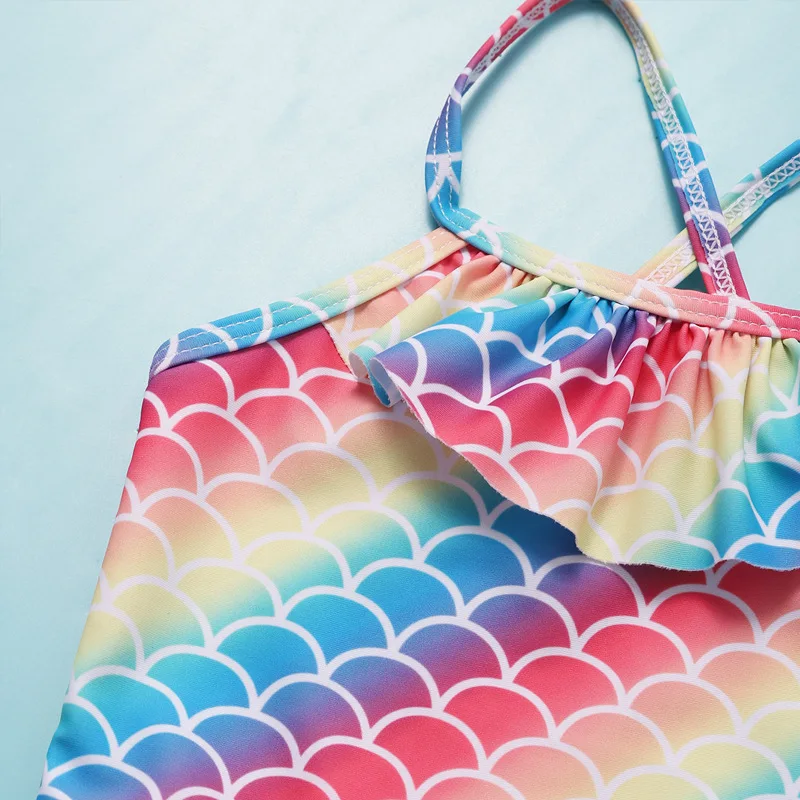 Одежда для малышей маленьких девочек набор бикини Русалка летняя пляжная одежда