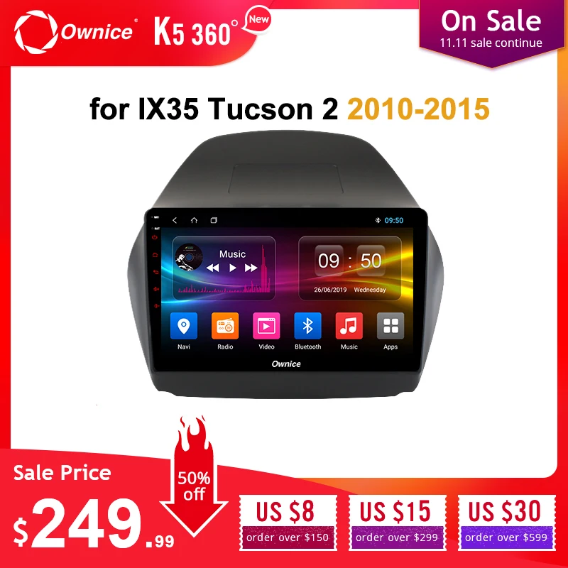 Ownice Восьмиядерный Android 9,0 автомобильный Радио dvd-плеер DSP SPDIF gps k3 k5 k6 для hyundai iX35 2010- 4G LTE 360 Panorama
