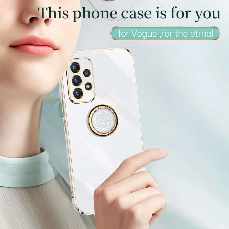 Plating Square Frame Phone Case On For Samsung Galaxy A72 A52 A32 4g A22 A53 5g A 72 52 32 22 2021 Luxury Silicone Back Cover