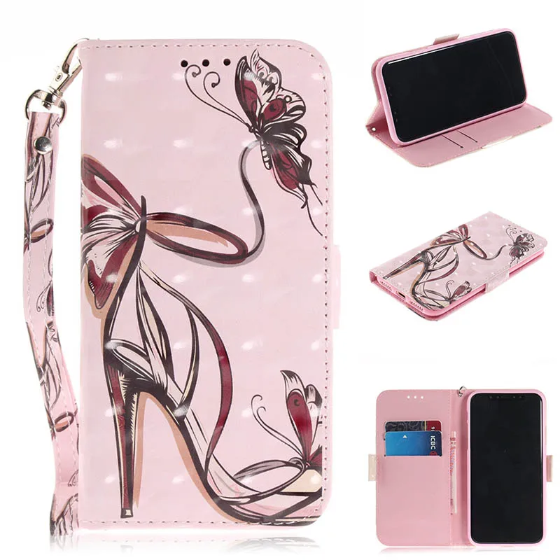 Butterfly High Heels Подставка чехол для samsung Galaxy A7 чехол s A3 A5 S7 край сумки в форме милой кошечки с J3 J5 J2 Core J4 J6 плюс Чехол A9 Примечание 10 - Цвет: Butterfly High Heels