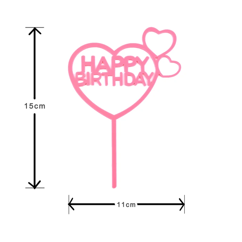 1 шт. Новый Топпер для торта звезды милое сердце любовь акриловый торт на день