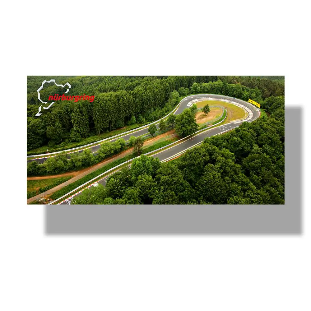 Настенный плакат Nurburgring Rally Road спортивный автомобиль трек картина ночного вида