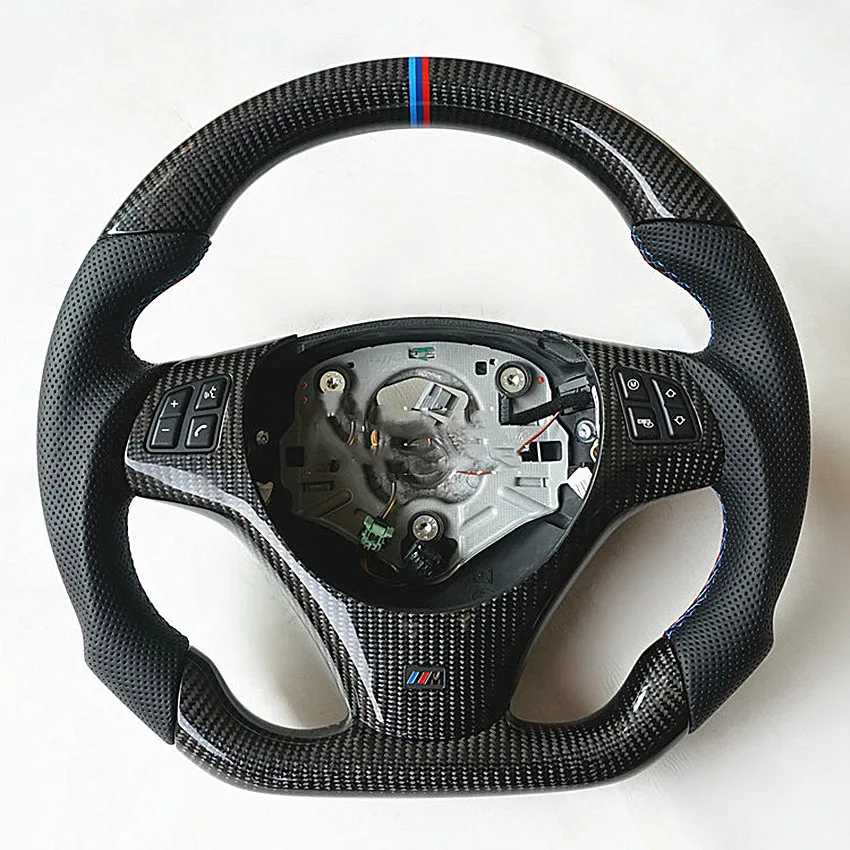 Руль из углеродного волокна и кожи для BMW 3 E90 (сменные лопасти) руль | Автомобили