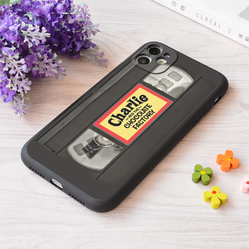 

For iPhone Charlie And The Chocolate Factory Vhs Tape Print Soft Matt Apple Case