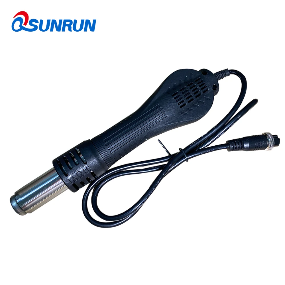

8 Holes Hot Air Gun Handle BGA Rework Solder Blower Heat Gun For 8858 8858D+ 858D+ 8586D Soldering Station With 5 Nozzle
