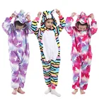 Пижама-Кигуруми для девочек 4-12 лет, с капюшоном