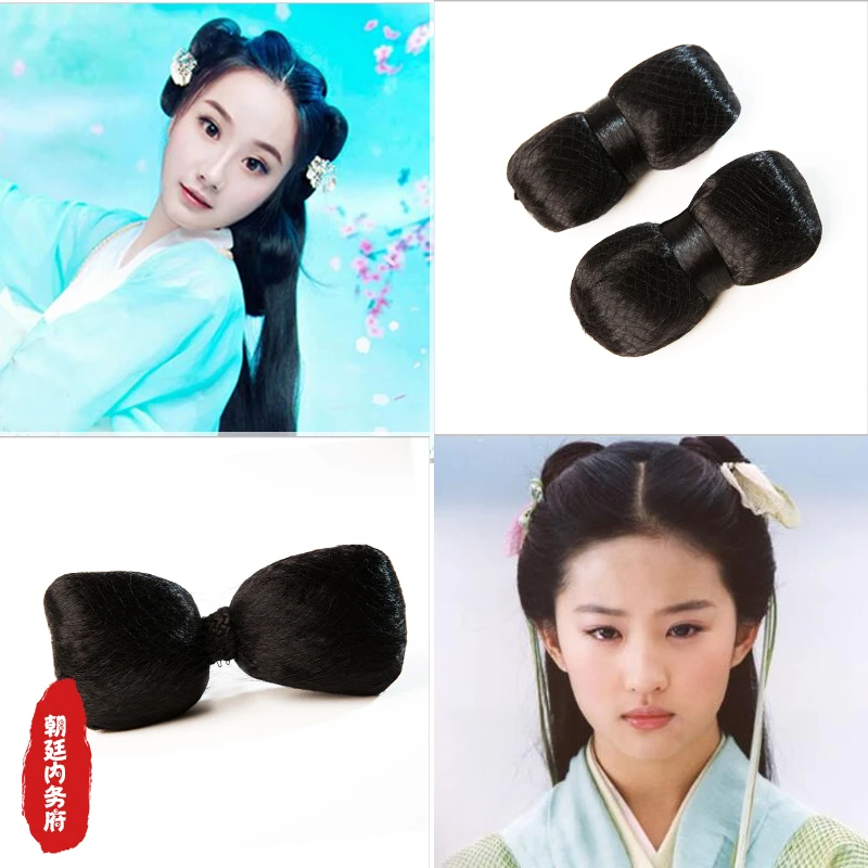 Hanfu аксессуары Традиционный китайский кунг-фу женский парик Сказочный головной