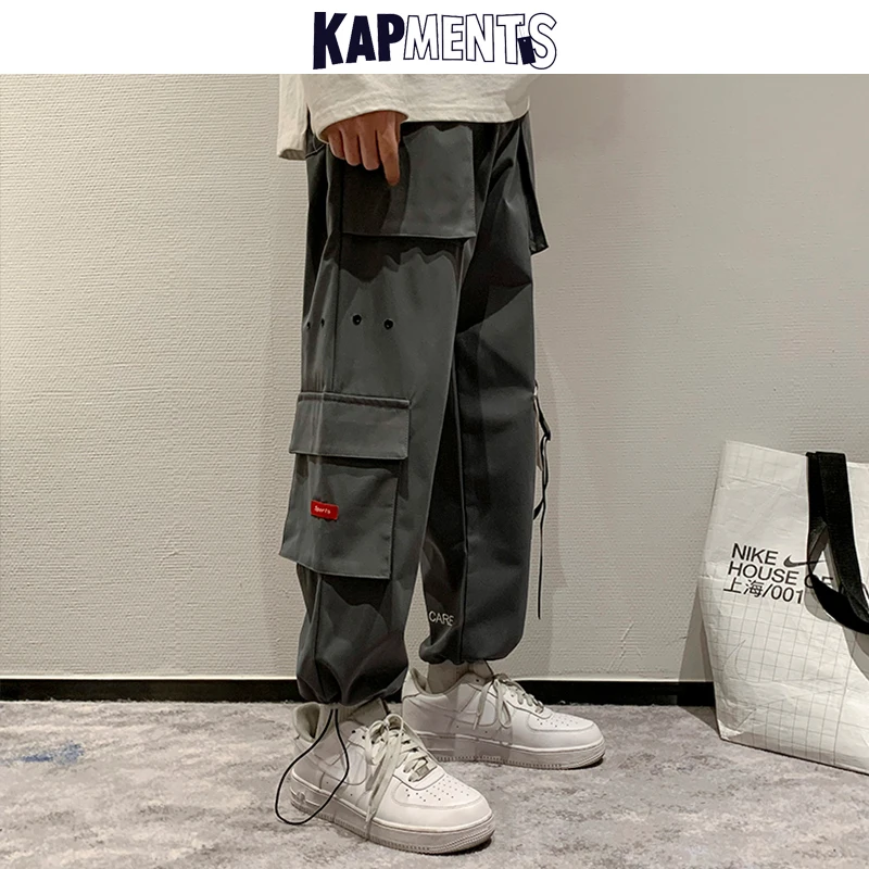 Брюки-карго мужские с карманами в стиле Харадзюку | Мужская одежда