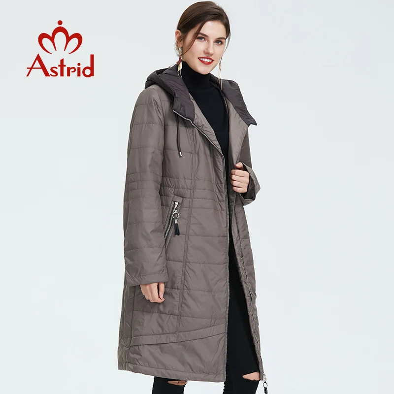 Астрид 2018 Новый женский красный плащ мода длинный Тренч с капюшоном Плюс Размер