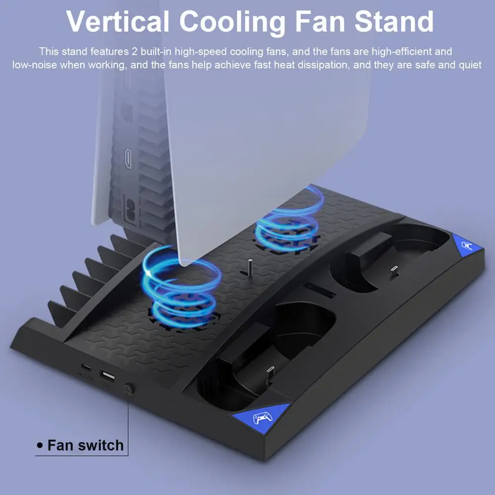

Vertical Stand Mount Holder Dock Cradle For PS5 Game Accessories Console ABS Black Simple Stand Mount Hold Cooling Stand
