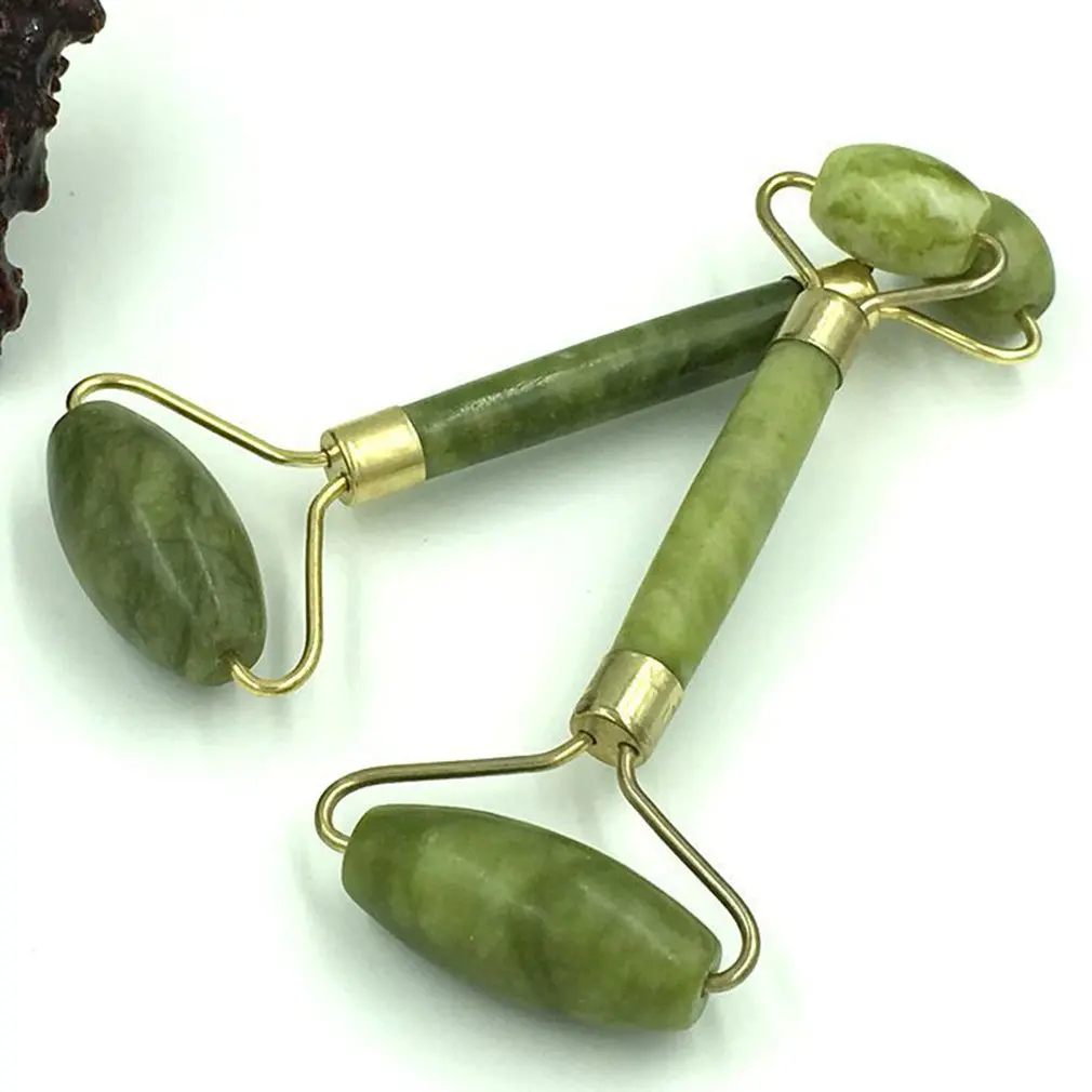 

Jade Facial massager Roller Skin Care Tools Natural Gouache Scraper Back Beauty Slimming Double heads beauty device