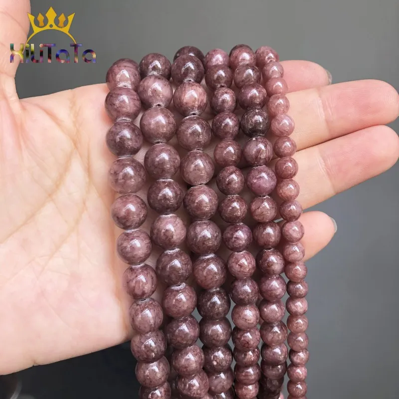 Гладкие натуральные нефриты коричневые красные круглые бусины свободного